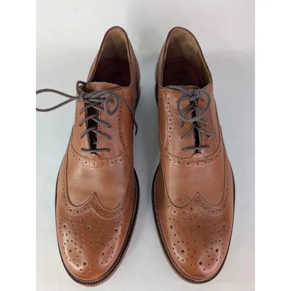 Johnston Murphy Custom Select Dress Shoes Mens 10D Wingtip Brogue Made in USA